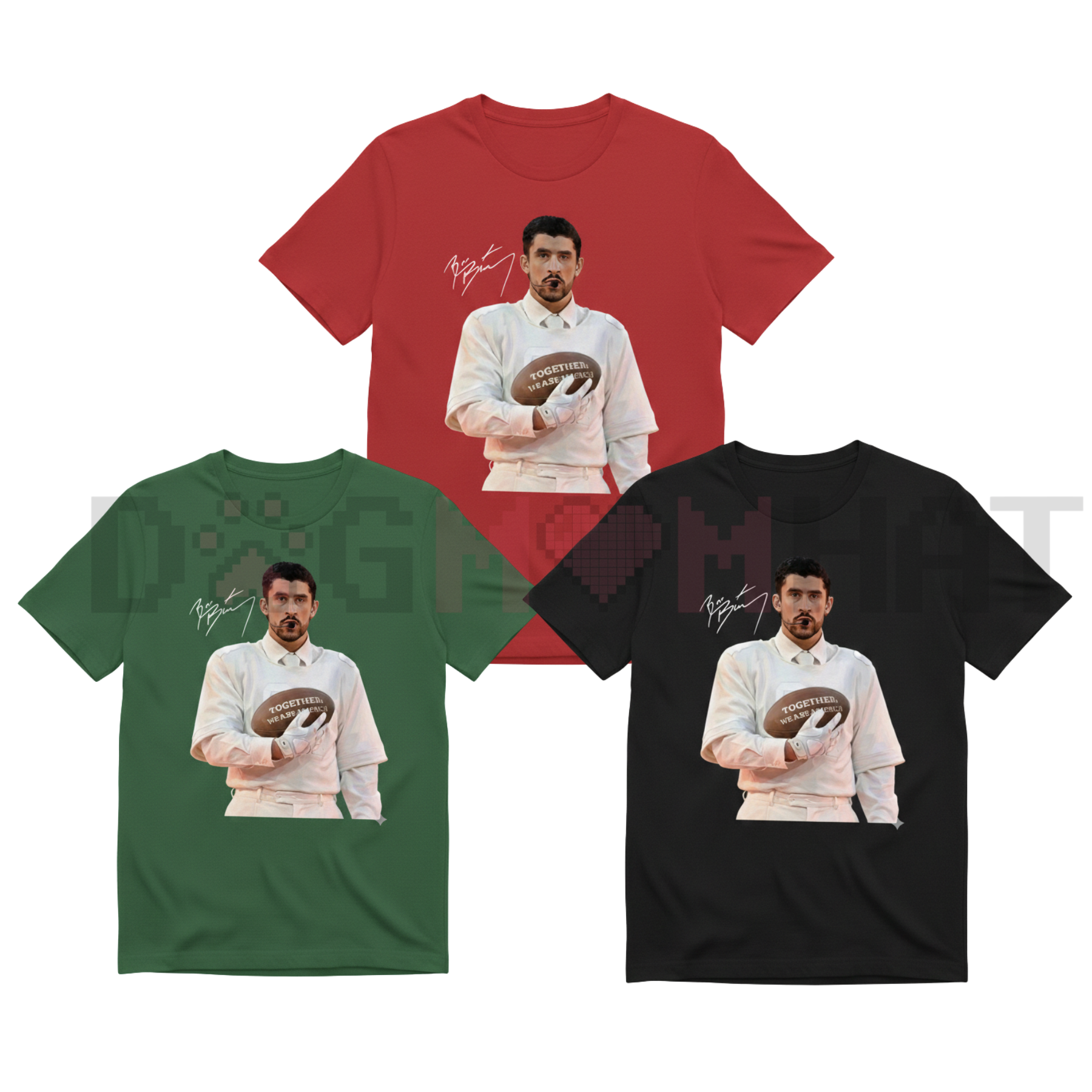 "Benito Gridiron" Football Tee – Bad Bunny Inspired Sports Graphic Shirt
